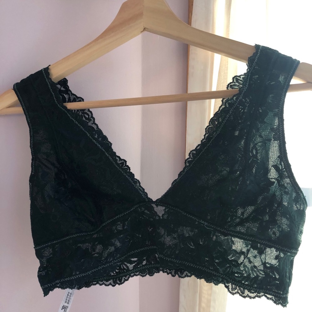 Free people green lace bralette